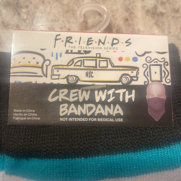 NWT Friends Central Perk socks & bandana. Use bandana for you or your pet.Unisex - Picture 2 of 5